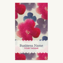 Carte de visite de fleur d'aquarelle cartes de visite