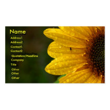 Carte de visite de fleur de Sun