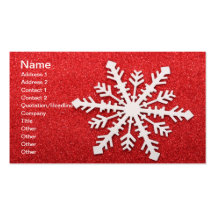 Carte de visite de flocon de neige
