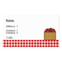 Carte de visite de fraises