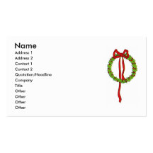 Carte de visite de guirlande de Noël