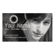 Carte de visite de Headshot pour l'acteur travaill