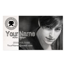 Carte de visite de Headshot pour l'acteur travaill