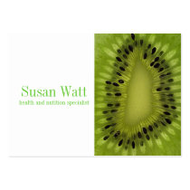 Carte de visite de kiwi de nutritionniste cartes de visite