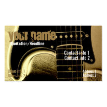Carte de visite de Latte de guitare