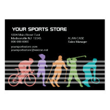 Carte de visite de magasin de sports
