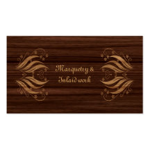 Carte de visite de marqueterie