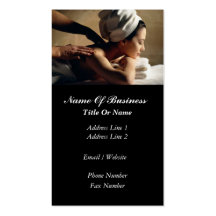 Carte de visite de massage