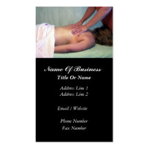 Carte de visite de massage