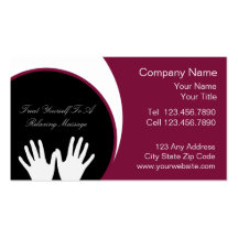 Carte de visite de massage