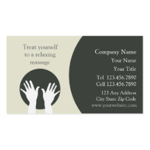 Carte de visite de massage