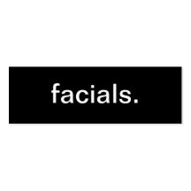 Carte de visite de massages faciaux