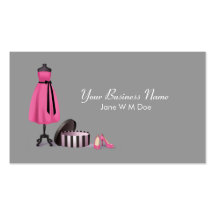 Carte de visite de mode de couture