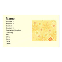 Carte de visite de motif de fleur