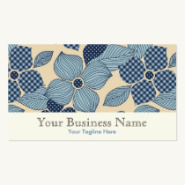 Carte de visite de motif de fleur cartes de visite