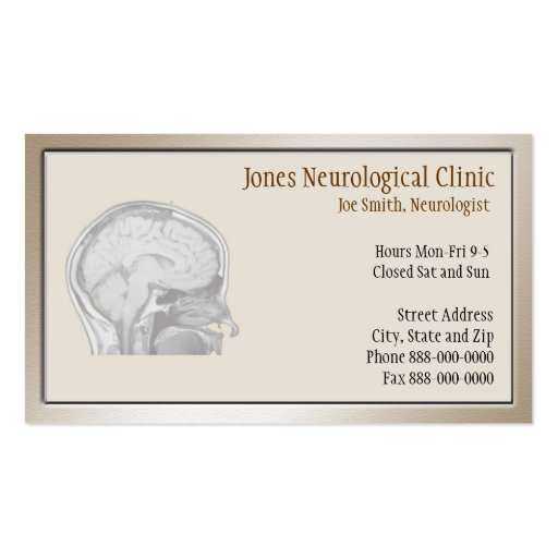Carte de visite de neurologue