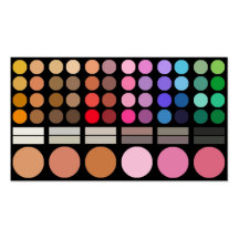 Carte de visite de palette de maquillage