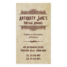 Carte de visite de parchemin de style d'art déco