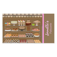 carte de visite de pâtisseries