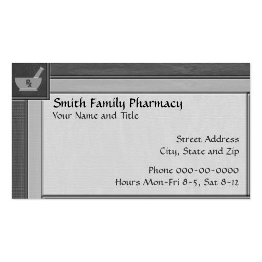 Carte de visite de pharmacien