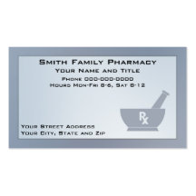Carte de visite de pharmacien