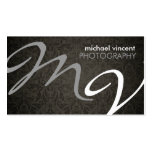 Carte de visite de photographe de monogramme de da