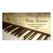 carte de visite de piano