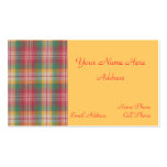 Carte de visite de plaid de Madras