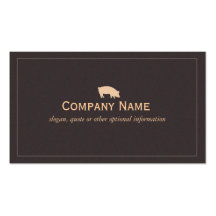 Carte de visite de porc