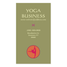 Carte de visite de pose de yoga