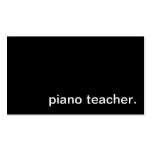 Carte de visite de professeur de piano