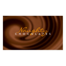 Carte de visite de remous de chocolat