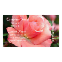 Carte de visite de rose de rose