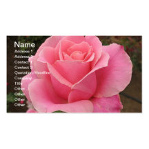 Carte de visite de rose de rose