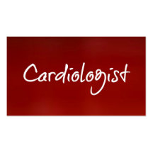 Carte de visite de rouge de cardiologue