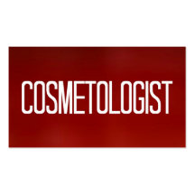 Carte de visite de rouge de Cosmetologist