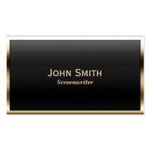 Carte de visite de scénariste de frontière d'or