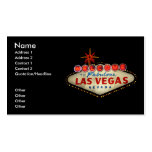 Carte de visite de signe de Las Vegas