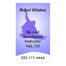 Carte de visite de snowboarding