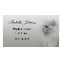 Carte de visite de soin de chat