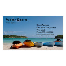 Carte de visite de sports aquatiques