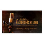 Carte de visite de studio de musique de microphone