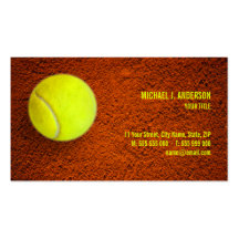 Carte de visite de tennis