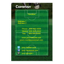 Carte de visite de terrain de football