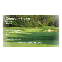 Carte de visite de terrain de golf