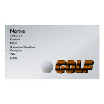 Carte de visite de terrain de golf