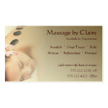 Carte de visite de thérapie de massage