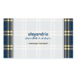Carte de visite de très bon goût de plaid (bleu ma
