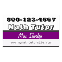 Carte de visite de tuteur de maths
