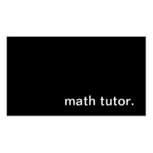 Carte de visite de tuteur de maths